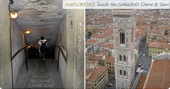 Climb inside Florence's dome and view toward Giotto's tower