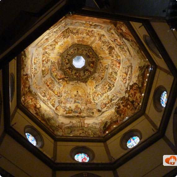 Frescos inside Florence's dome