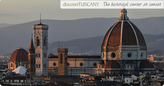 Florence's historical center at sunset Florence's historical center at sunset