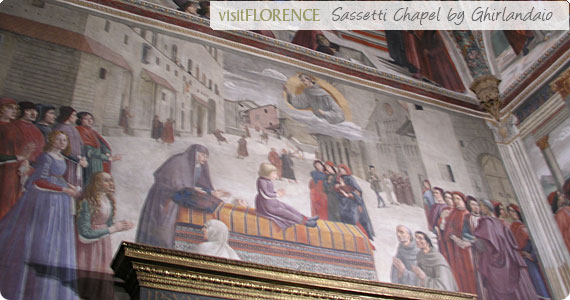Affreschi del Ghirlandaio nella Cappella Sassetti, Chiesa di Santa Trinita a Firenze