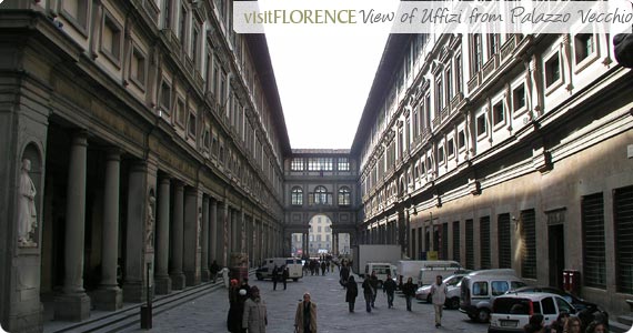 Veduta degli Uffizi da Palazzo Vecchio