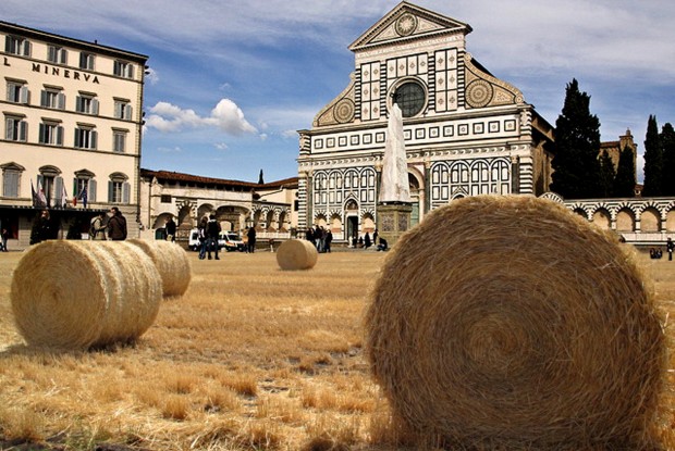 Neat to imagine the countryside in Piazza Santa Maria Novella!