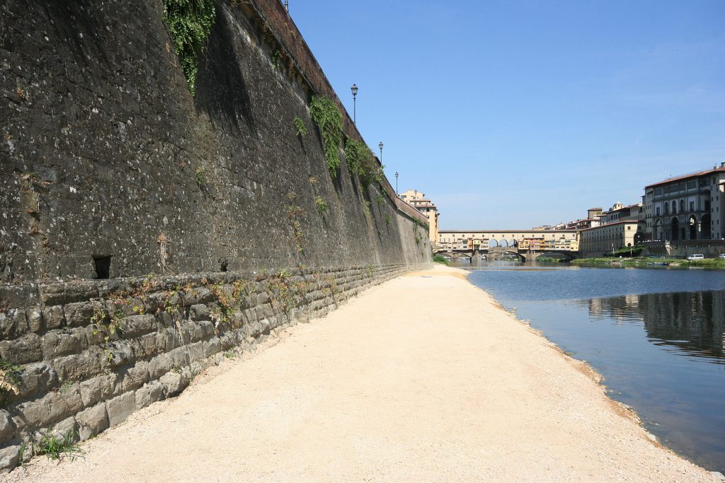 River Banks for a View of Ponte Vecchio in Florence Tuscany